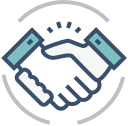About 4 Handshake Icon.
