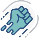 About 6 Fist Pump Icon.