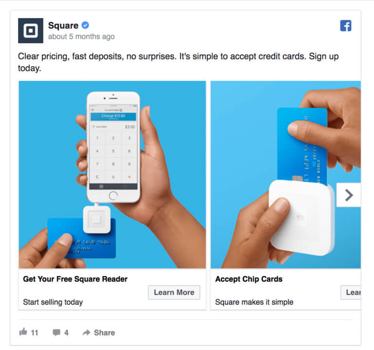 Top 5 Creative Facebook Carousel Ad Examples 3